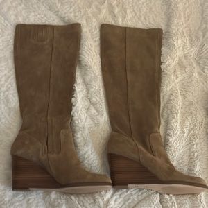 Sole Society Prony Knee High Women Wedge Boot, size 9
